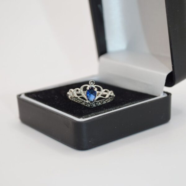 Anillo corona azul T7